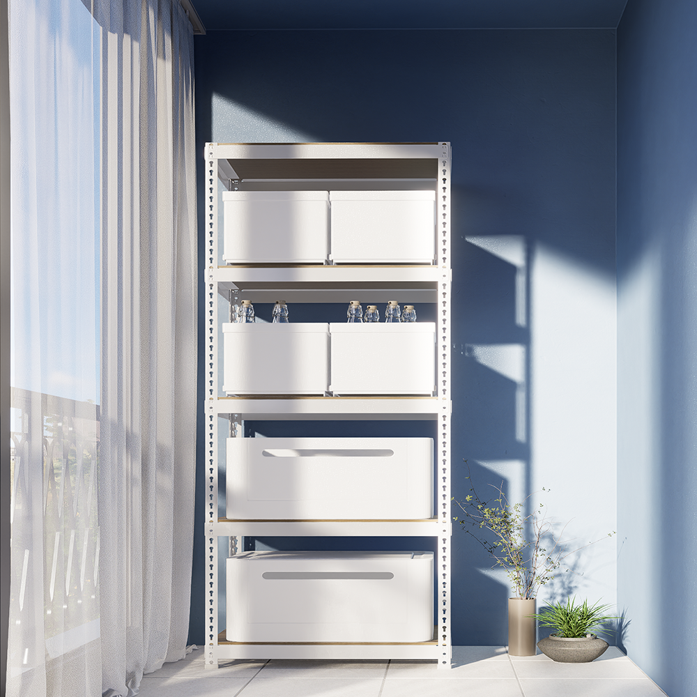 폴던스랙 선반 수납선반 거실 다용도 조립 팬트리 선반장 303090 5단