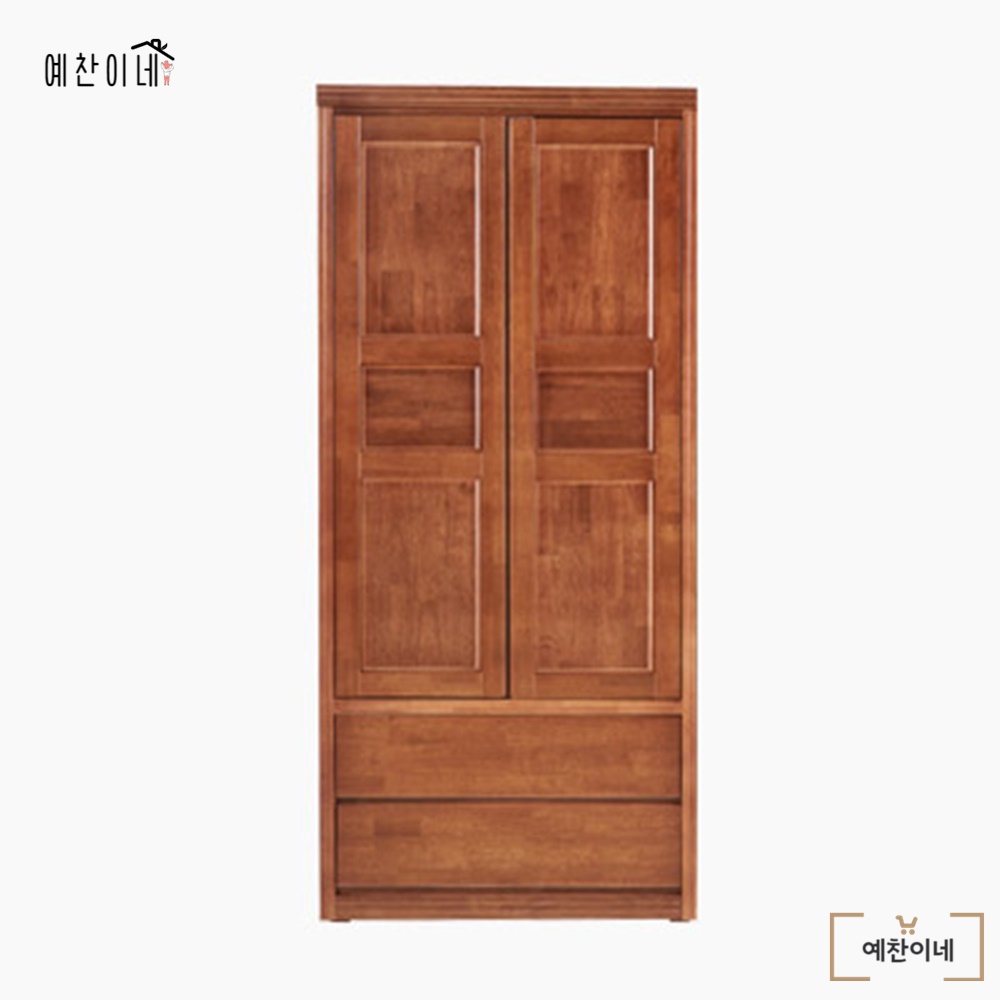 국산 고무나무 원목 서랍형 옷장 900 키 높은 키큰 싱글 장롱 : 예 찬