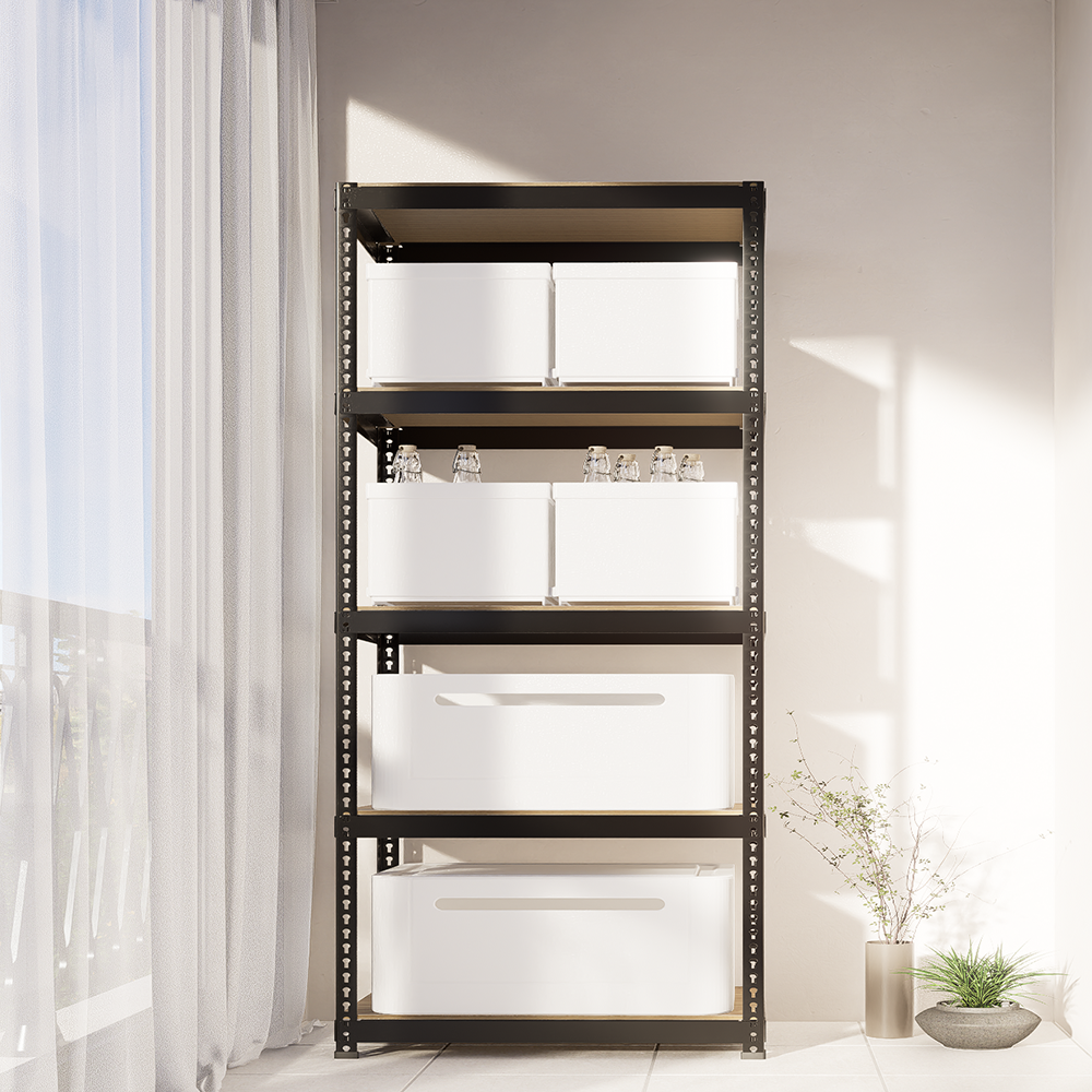 폴던스랙 선반 수납선반 거실 다용도 조립 팬트리 선반장 303090 5단 - 상세 이미지 4