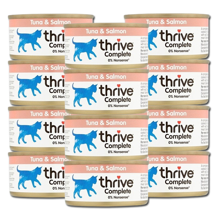 쓰라이브 컴플리트 주식캔 참치&연어 75g 12개입 고양이 습식사료 - 메인 이미지
