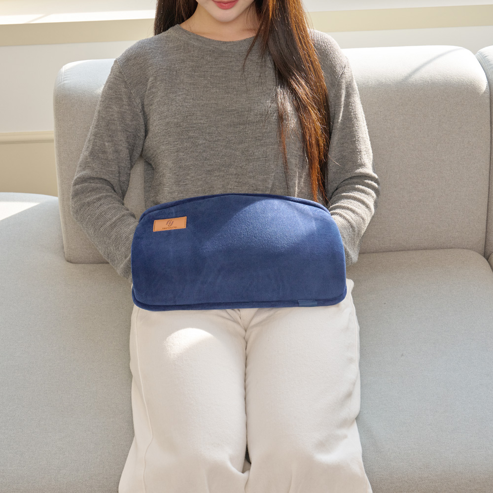 대형 파우치 온수 온열 찜질기 충전식 전기 찜질팩 복부 배 허리 생리통 그레이