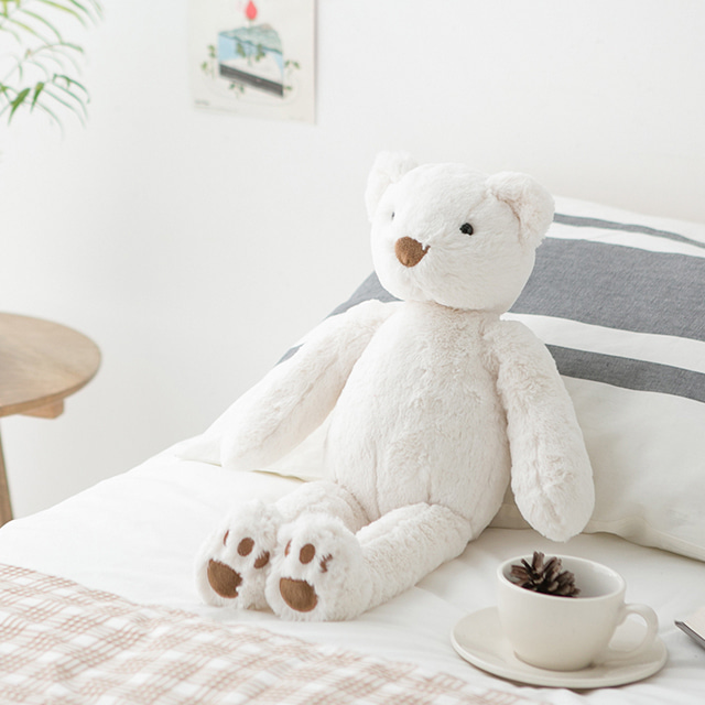POFFIA 애착인형 베어 화이트
