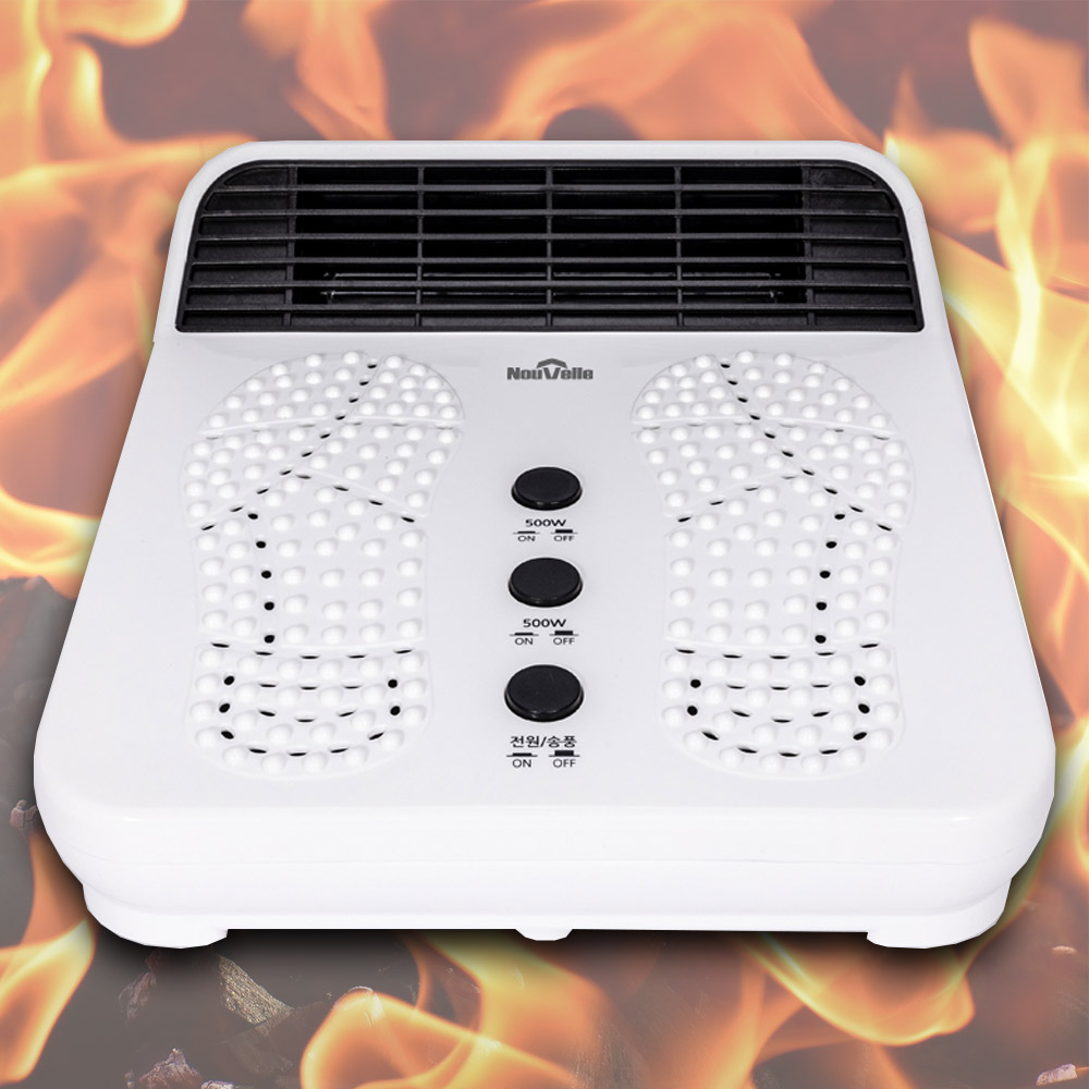 누벨르 PTC 히터 발 온풍기 NVH-F900 1KW 겨울 난방