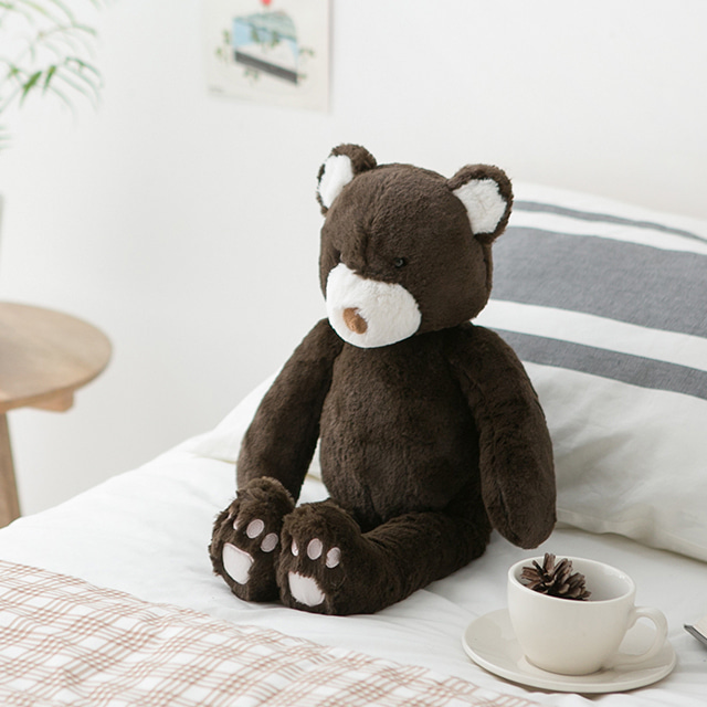 POFFIA 애착인형 베어 브라운