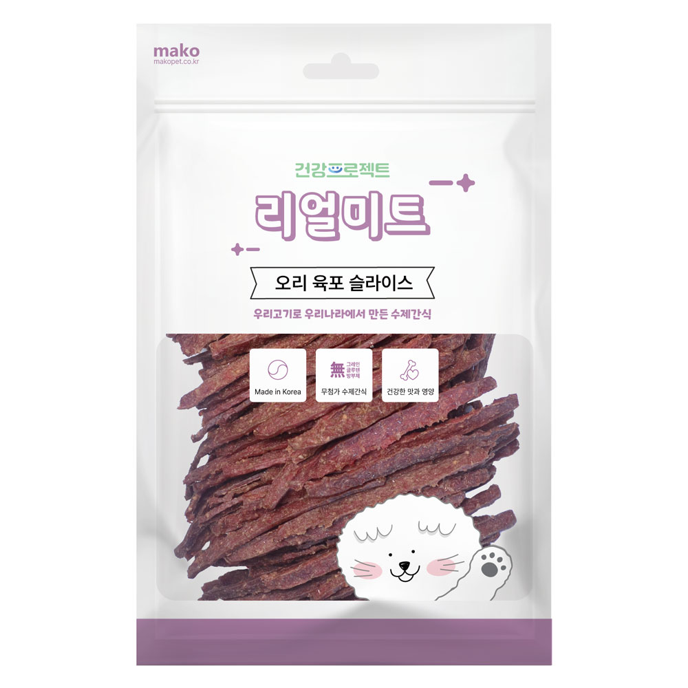리얼미트 오리 육포슬라이스, 400g, 1개 - 상품 이미지