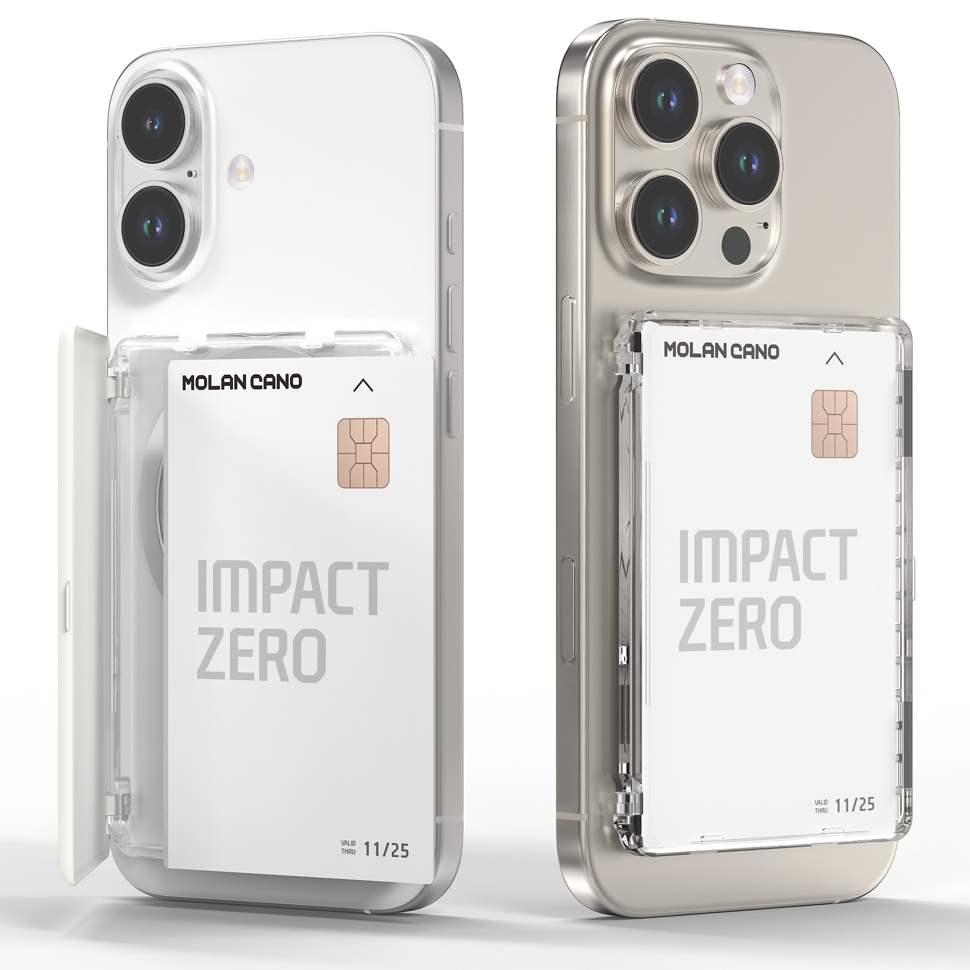 맥세이프 카드지갑 2장 수납 2배자력 투명 케이스