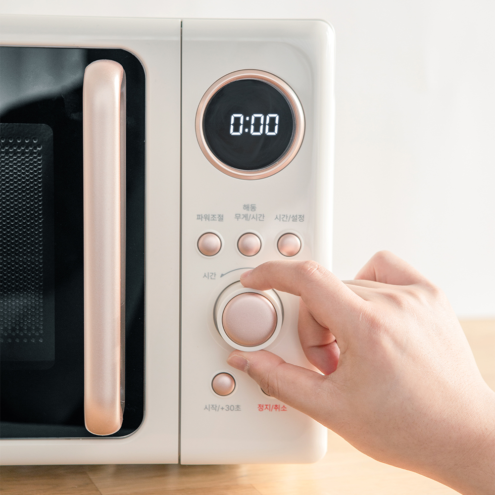 쿠잉 레트로 전자렌지 MM-ER20A 크림 전자랜지 미니 소형 원룸 가정용