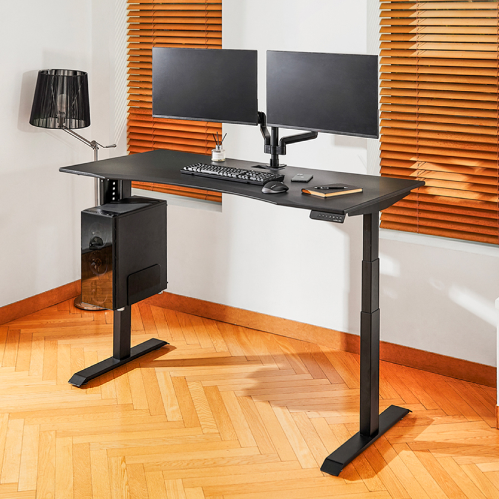 루나랩 모션데스크 스탠딩 높이조절 책상 듀얼모터블랙커브1500 기사설치
