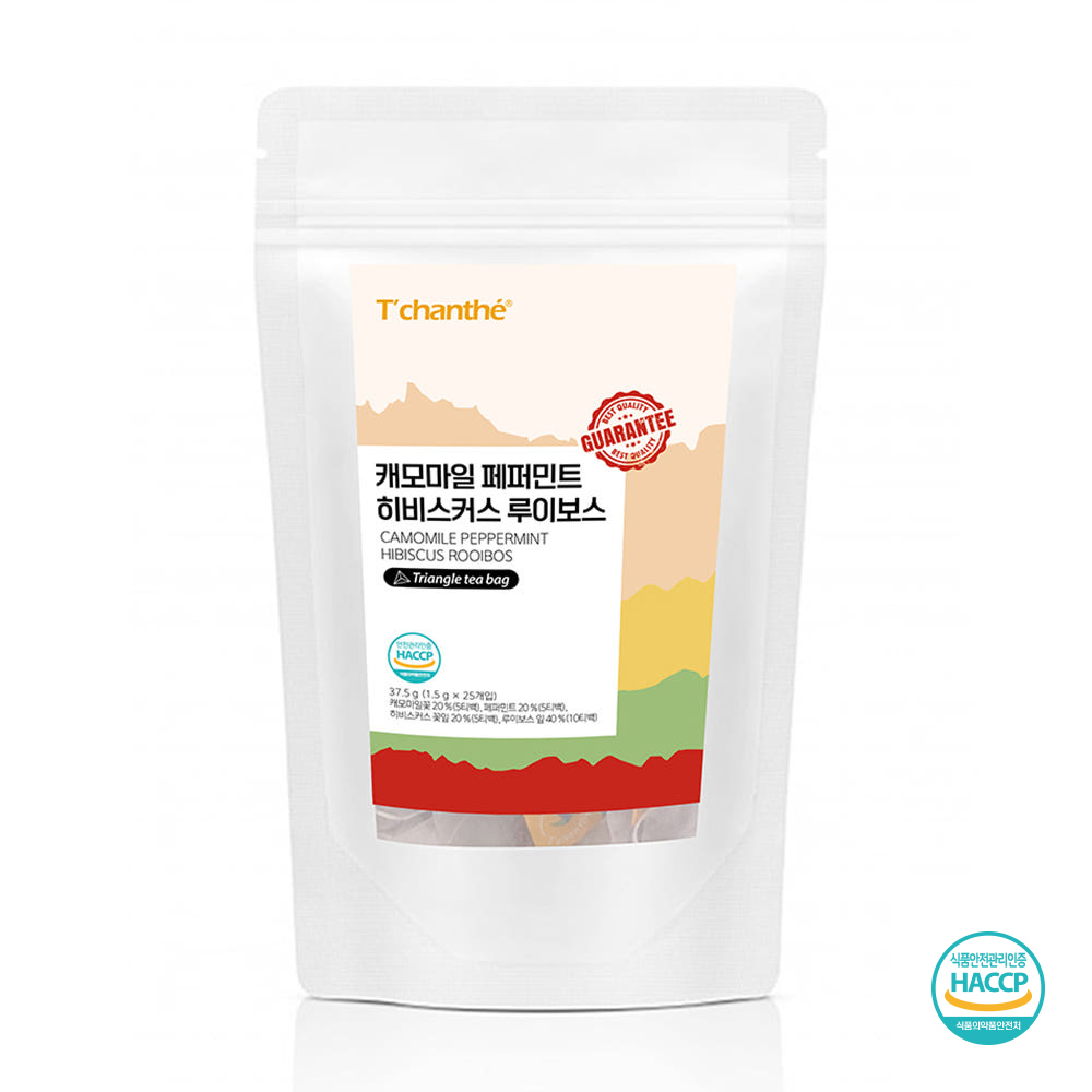 티샹떼 허브차 캐모마일차 페퍼민트 히비스커스 루이보스티 25티백 세트