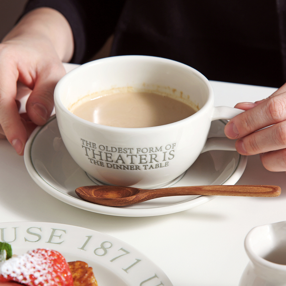 시라쿠스 레터링 커피잔 찻잔 세트 카페라떼잔 빈티지찻잔