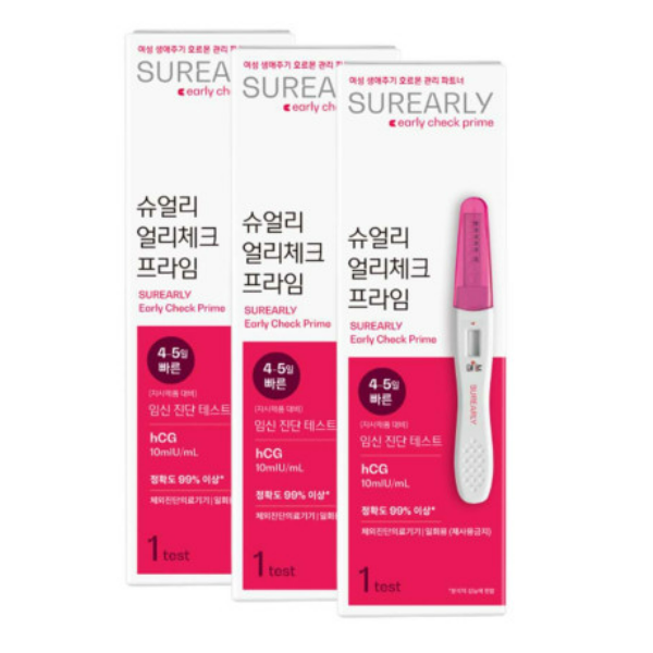슈얼리 얼리체크 프라임 임신 테스트기 얼리 국산 임테기 (3회분)