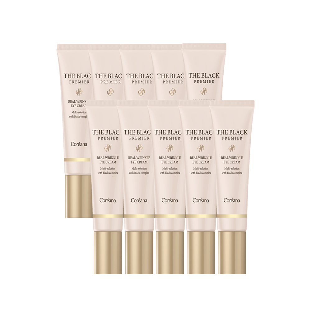 눈가 주름탄력 개선 펩타이드아이크림 코리아나 더블랙 프리미어 아이크림 30ml, 10개 - 메인 이미지