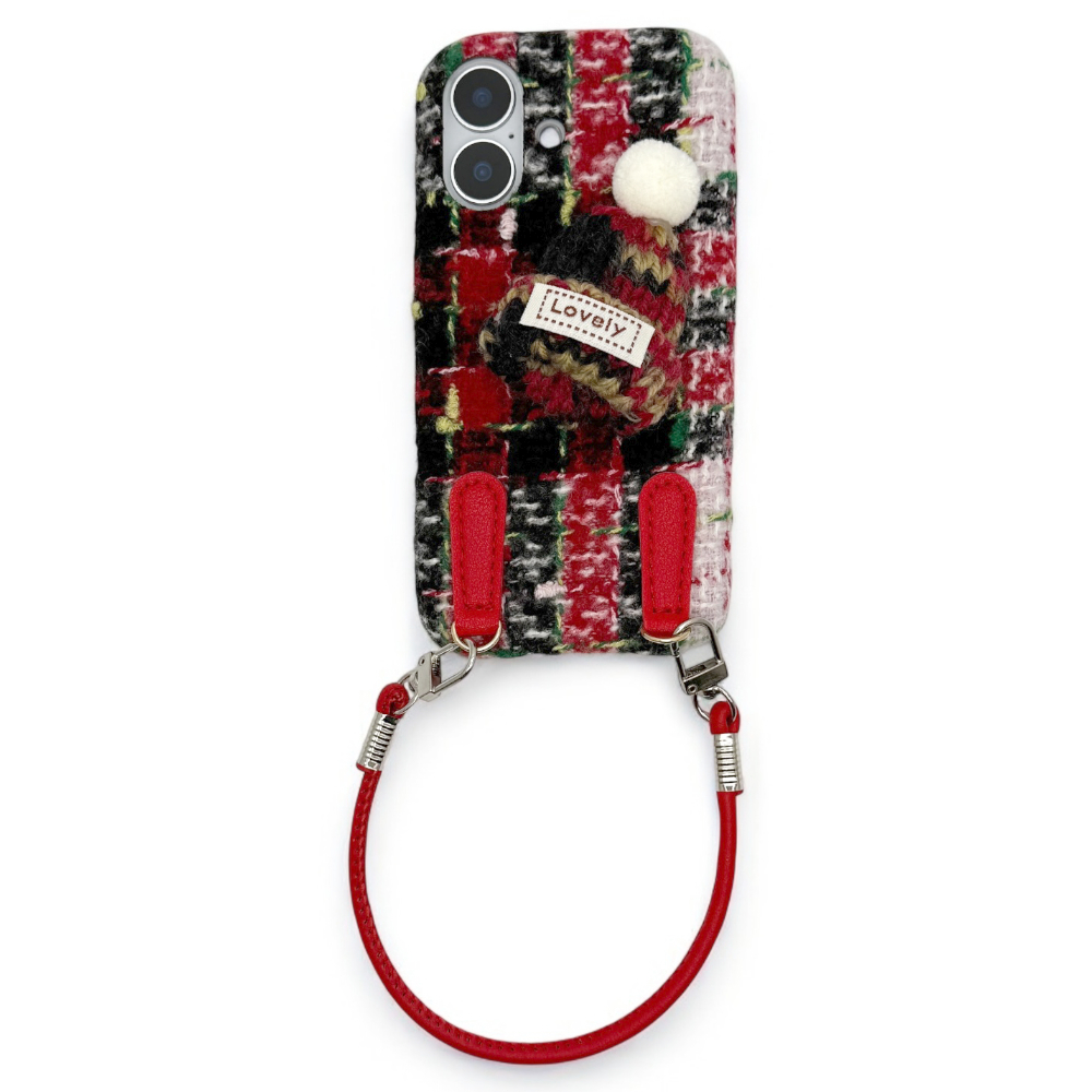 아이폰16 케이스 털모자 체크 - 상세 이미지 2