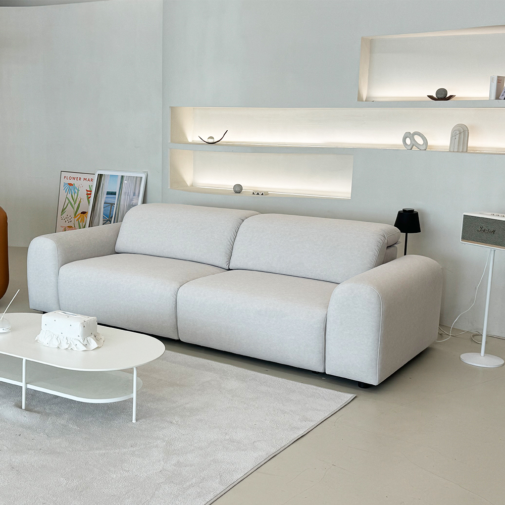 슬립 3.5인용 전동 리클라이너 이지클린 패브릭 슬라이드 모션 소파 2600