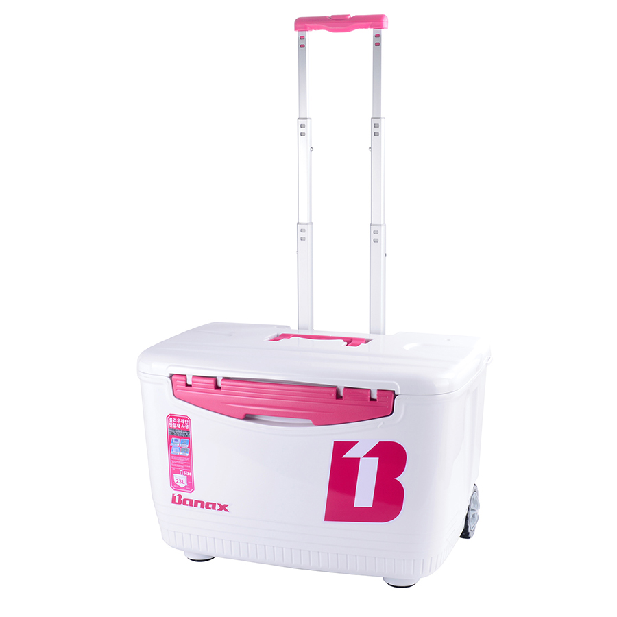 바낙스 깔판 포함 캐리어타입의 바퀴 쿨러 2206 23리터 아이스박스 캠핑 낚시 - 상품 이미지