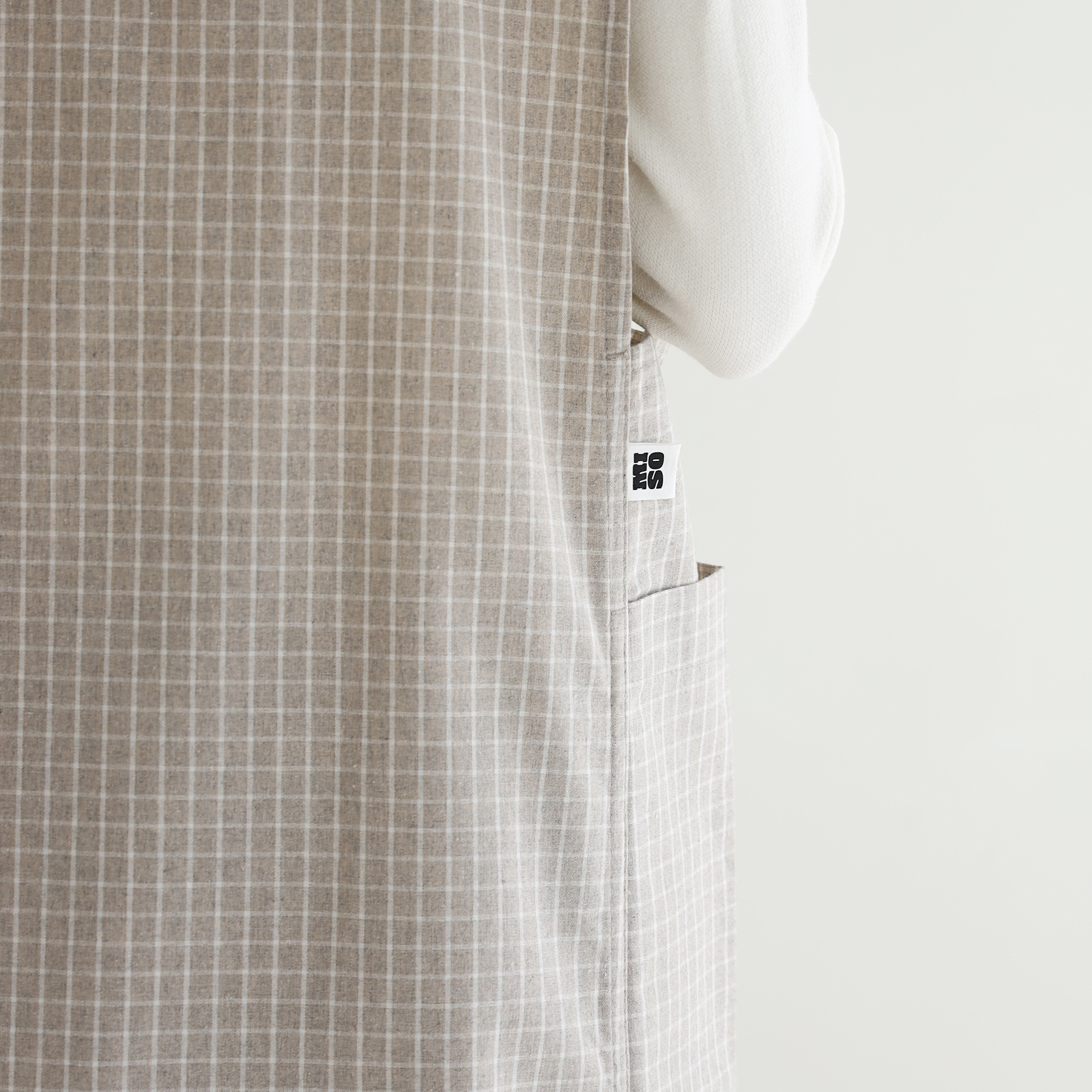 [미소쌤] 모던 체크 앞치마 보육교사 어린이집 유치원 카페 미용