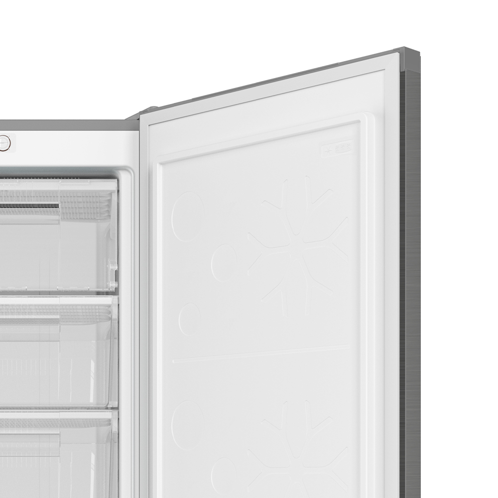 더함 미니 냉동고 스탠드 미니 급속 냉동 1도어 냉동고 가정용 소형 실버 냉동고 146L