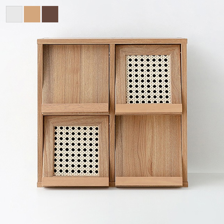 벤탄 미니수납장 4문 NFM4242RT 420x200x420mm, 2단, 화이트파인베니어 1052.2024 - 상세 이미지 2