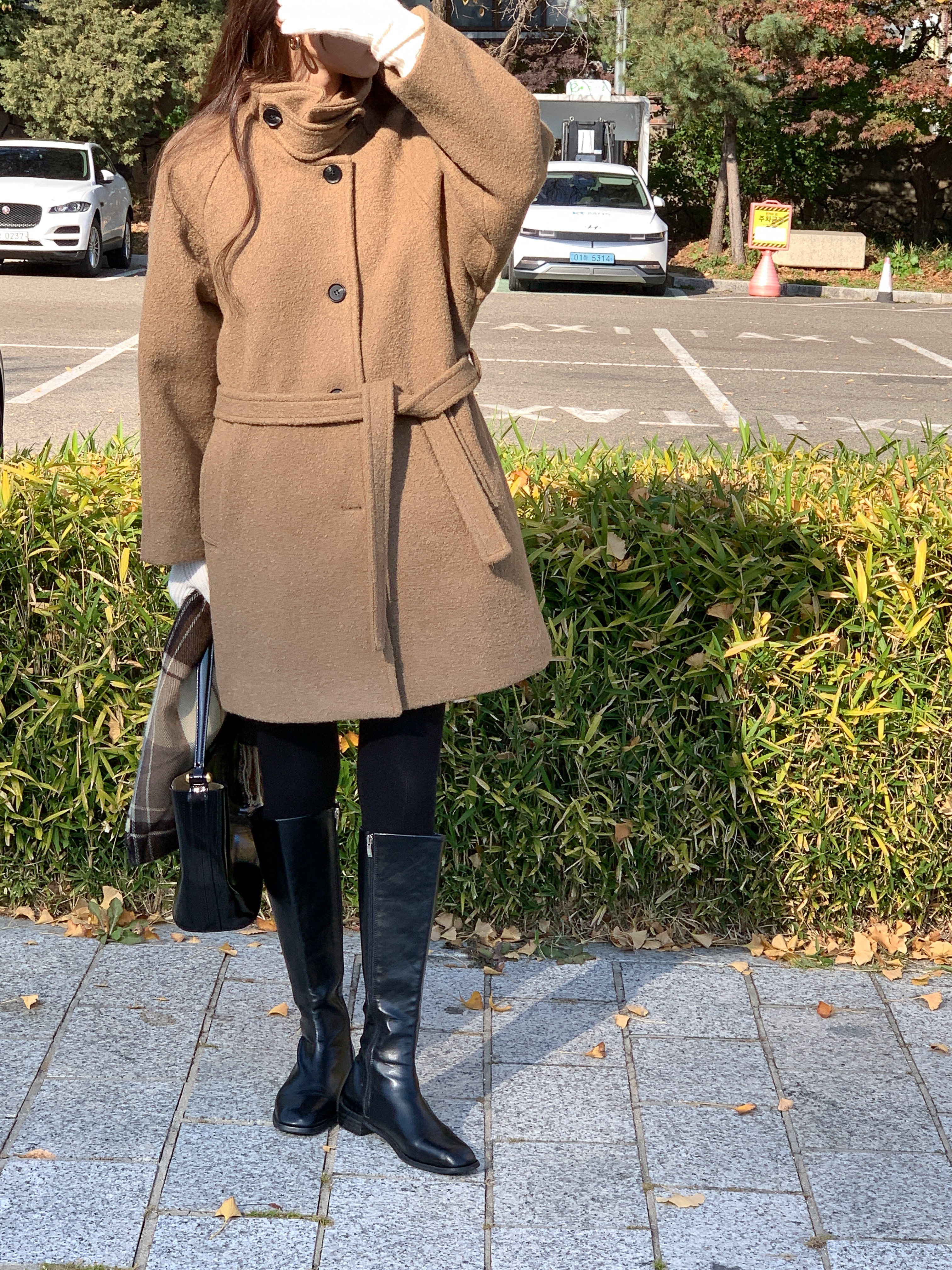 [24 f/w코트] 헤르몬 헤나 하이넥 부클 하프코트 울100 누빔 퀼팅 핸드메이드 640 상세 이미지 120