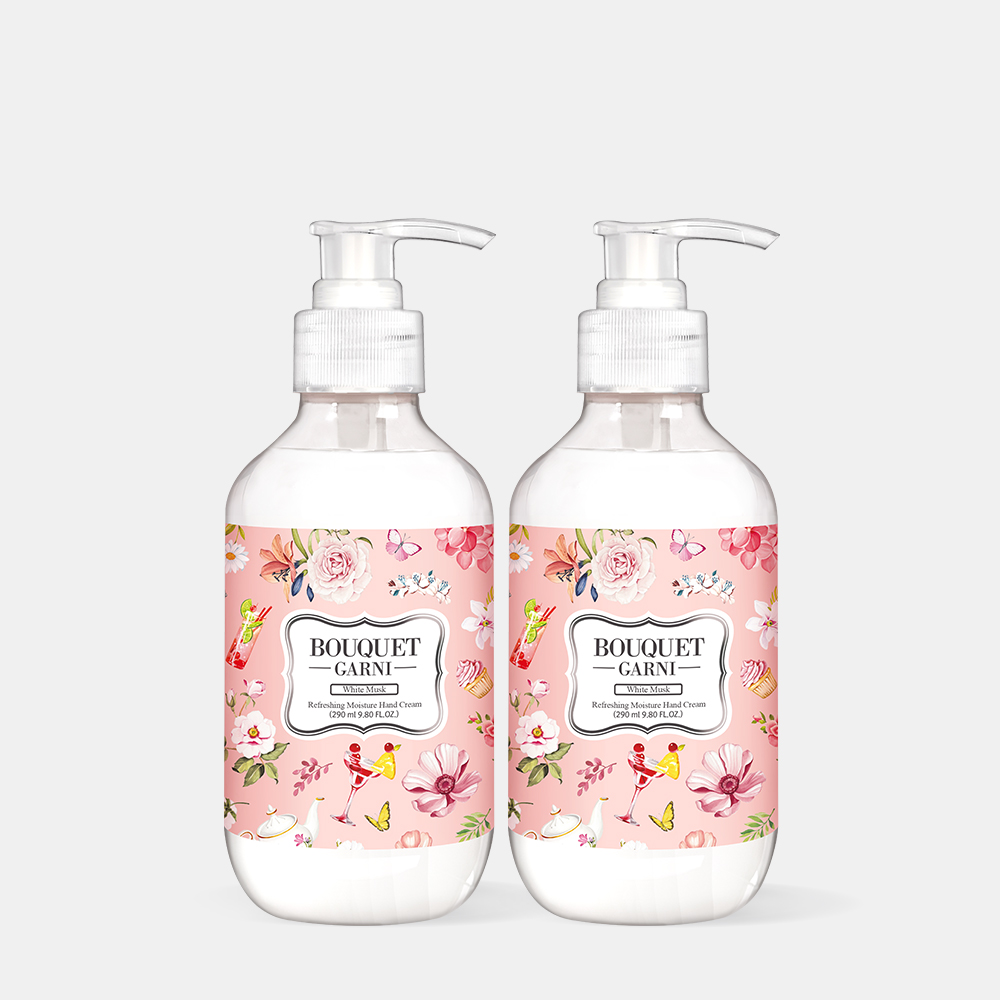 [2개] 부케가르니 리프레싱 모이스처 핸드크림 290ml 화이트머스크향
