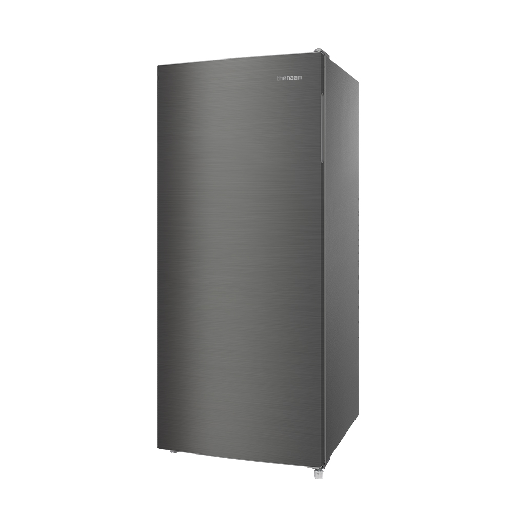 더함 미니 냉동고 스탠드 미니 급속 냉동 1도어 냉동고 가정용 소형 실버 냉동고 146L