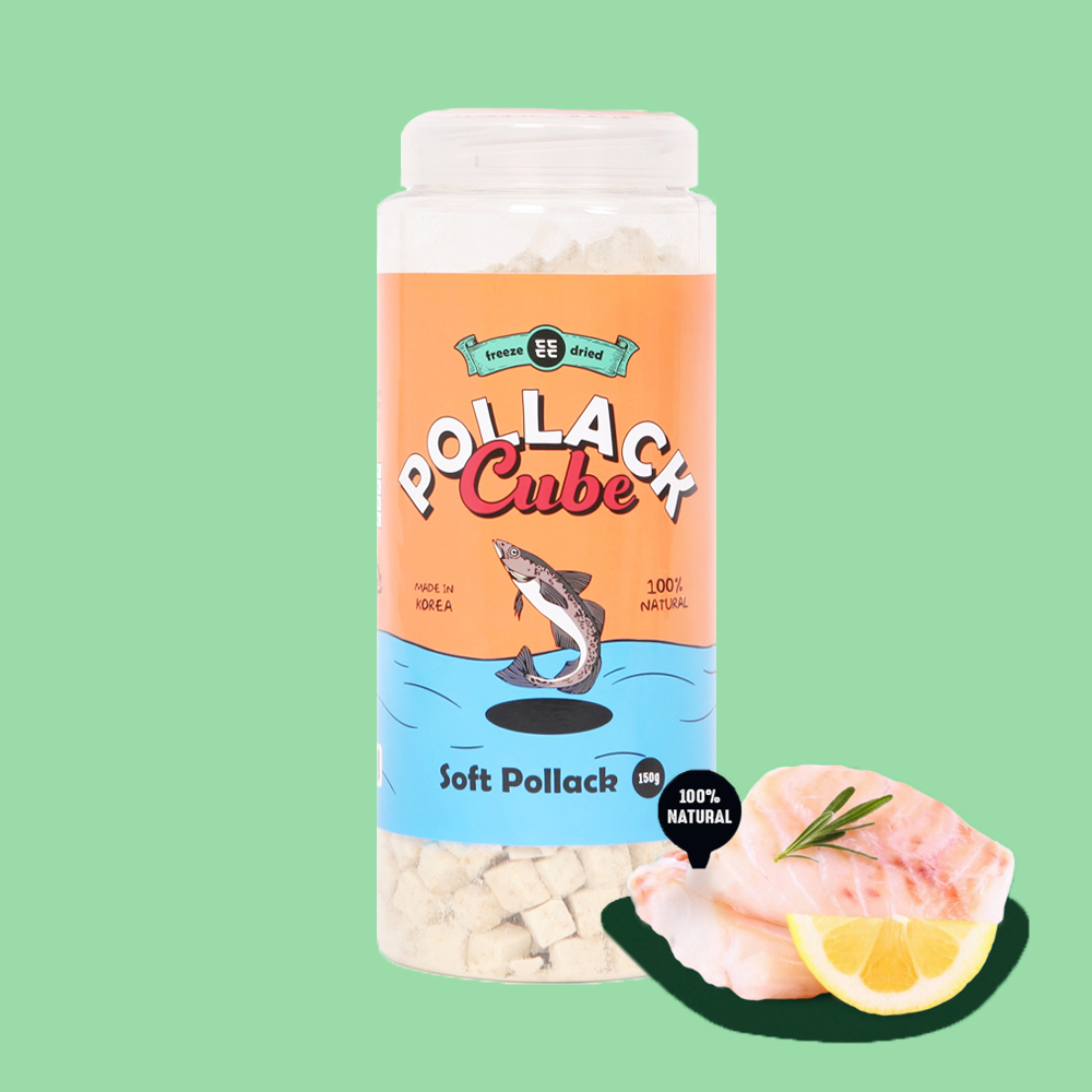 [오늘출발] 든든큐브 동결건조 대용량 고양이 트릿 간식 부드러운 명태, 150g, 1개 - 상품 이미지