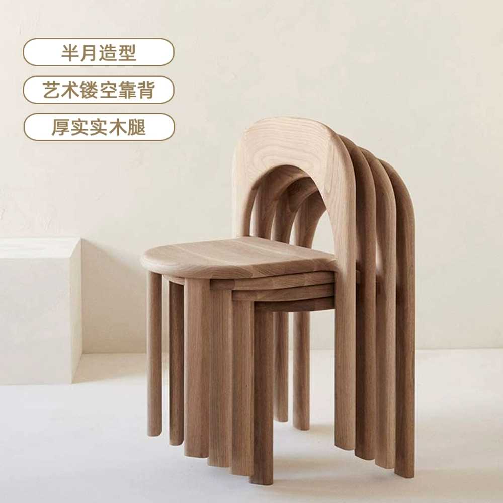 북유럽 원목 식탁의자 유니크 디자인 미니멀리스트 - 상세 이미지 2