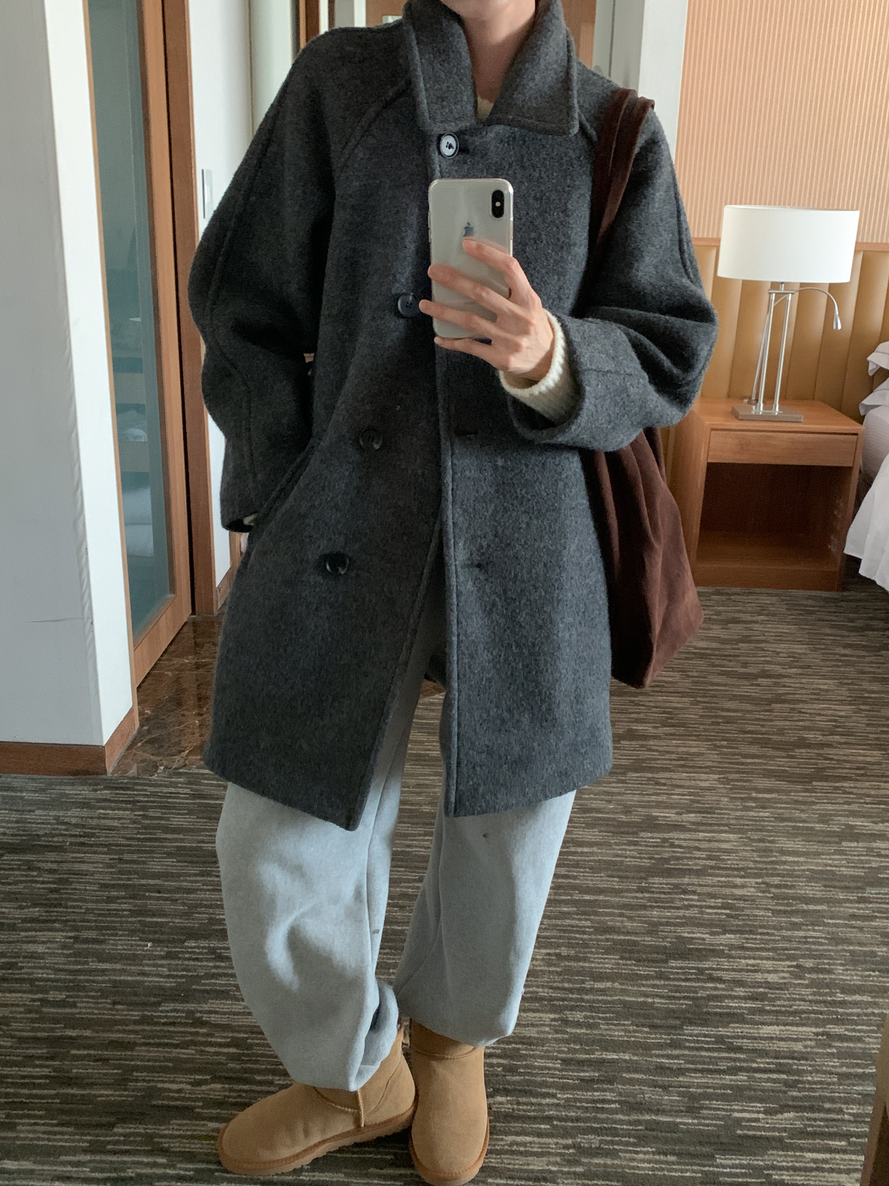 [24 f/w코트] 헤르몬 헤나 하이넥 부클 하프코트 울100 누빔 퀼팅 핸드메이드 640 상세 이미지 34
