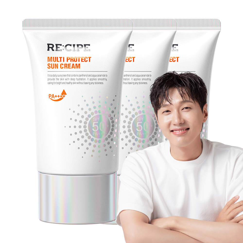 레시피 멀티 프로텍트 선크림 SPF50+PA++++ 40ml, 3개 - 상품 이미지