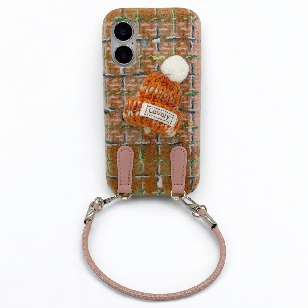 아이폰16 케이스 털모자 체크 - 상세 이미지 4