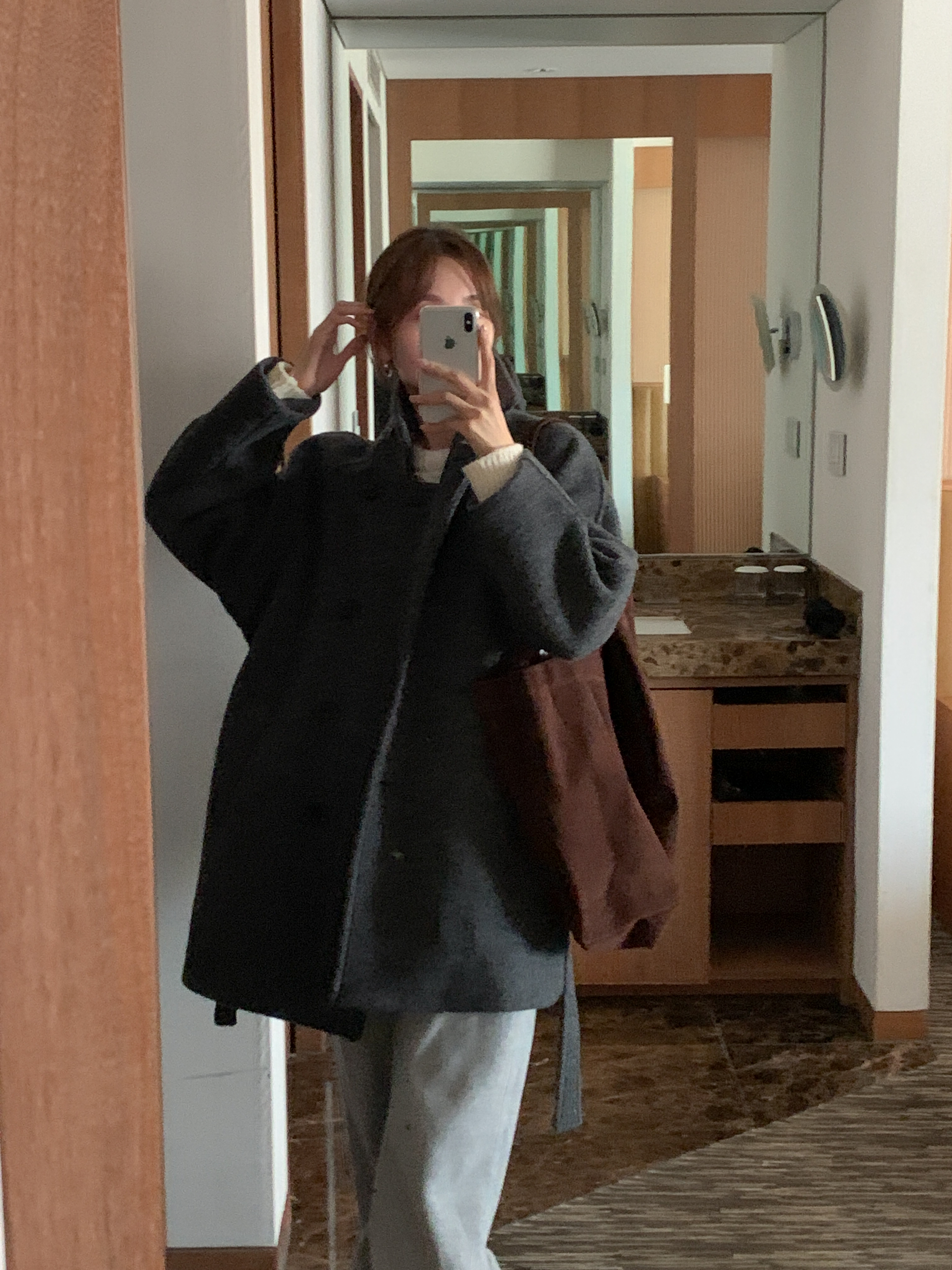 [24 f/w코트] 헤르몬 헤나 하이넥 부클 하프코트 울100 누빔 퀼팅 핸드메이드 640 상세 이미지 25