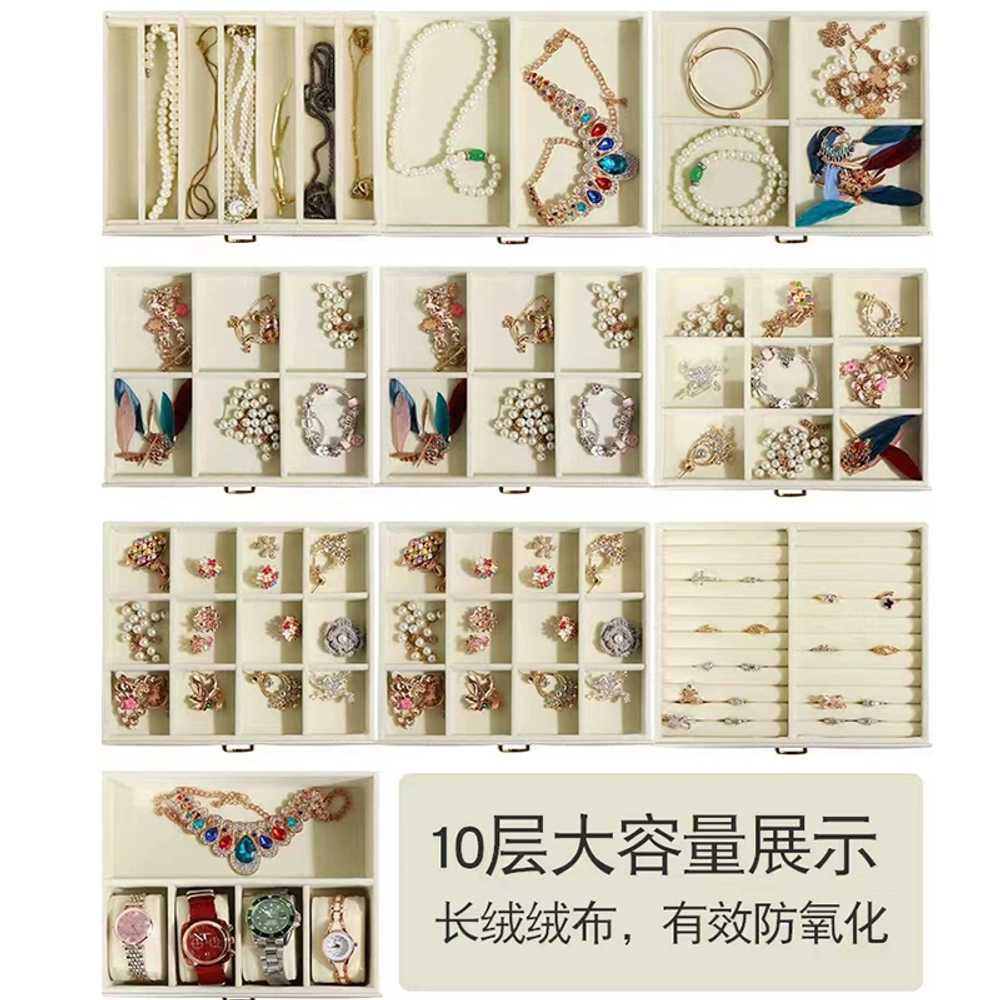 대형 액세서리 보관함 목걸이 쥬얼리 케이스 대용량 10단 - 상세 이미지 4