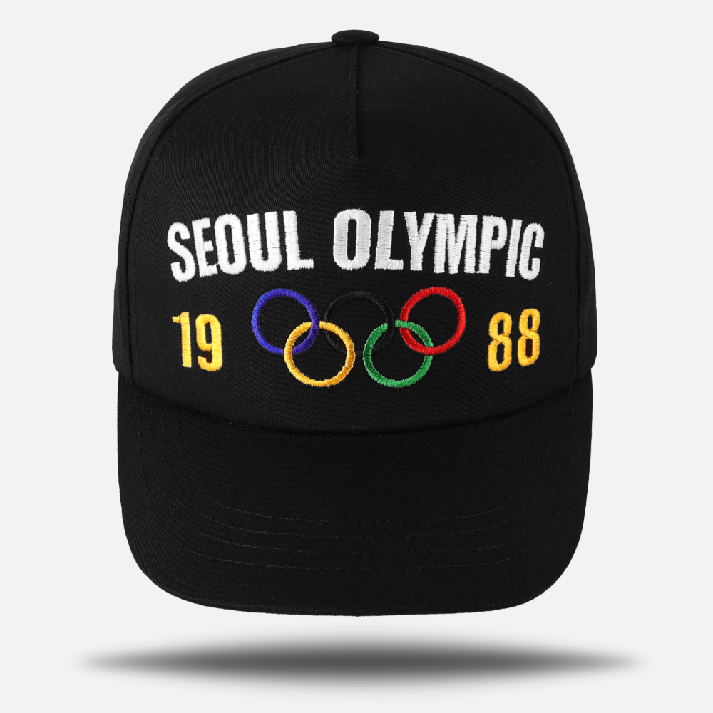 88 서울올림픽 볼캡 오륜기 호돌이 레트로 남녀공용 야구모자 메이드인코리아 - 상세 이미지 4