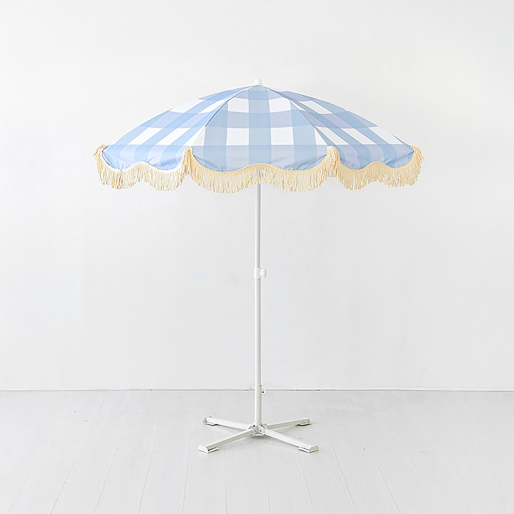 ROMIL 테슬 파라솔 스카이블루 패턴A