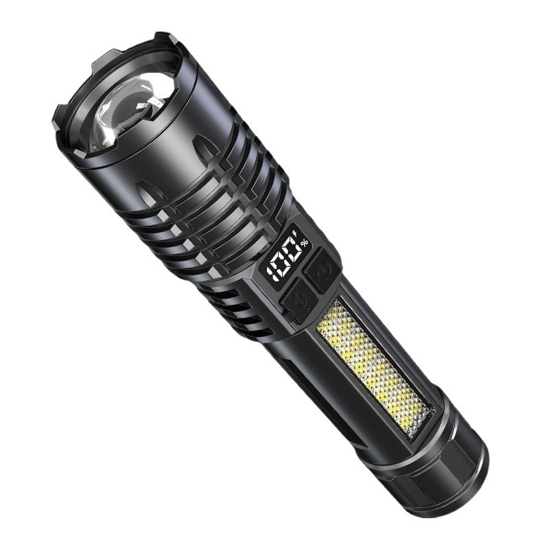 슈퍼 브라이트 LED 손전등 4900N 고출력 USB Type-C 충전식 방수 랜턴 - 메인 이미지