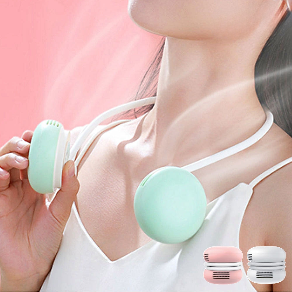 쭉착 에어컨 넥선풍기 목선풍기 1개 마카롱 미니 넥밴드 휴대용 넥풍기 목풍기