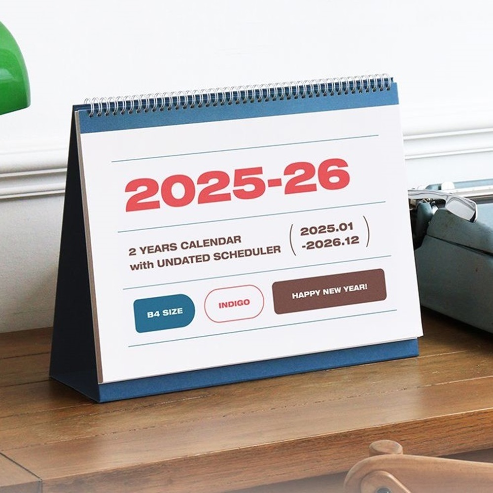 25년 26년 2년달력 대형 탁상 달력 2025 년 스케줄 달력 2026 년 데스크 캘린더 - 메인 이미지