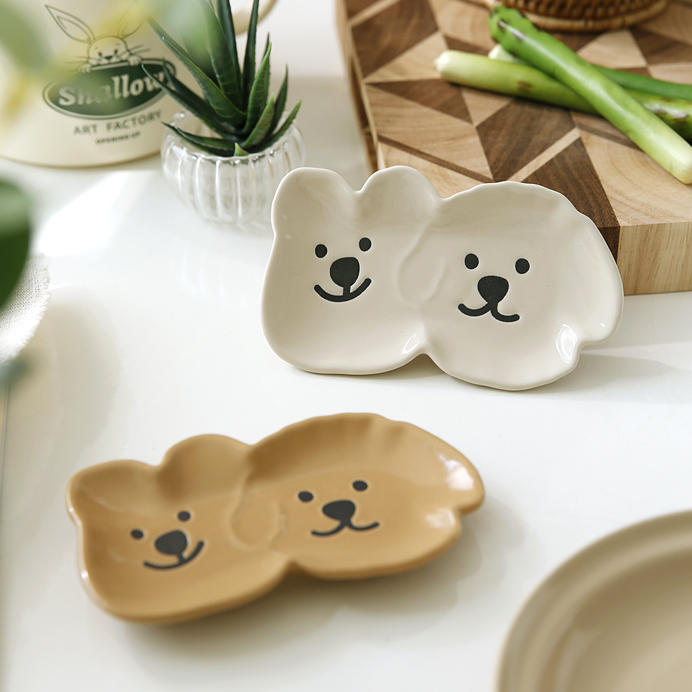멍뭉이 쿼카 소스볼 캐릭터 종지 도자기 - 상세 이미지 2
