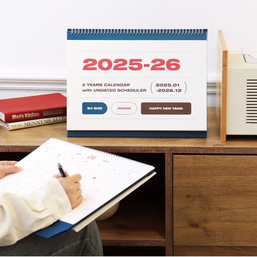 25년 26년 2년달력 대형 탁상 달력 2025 년 스케줄 달력 2026 년 데스크 캘린더 - 상세 이미지 2