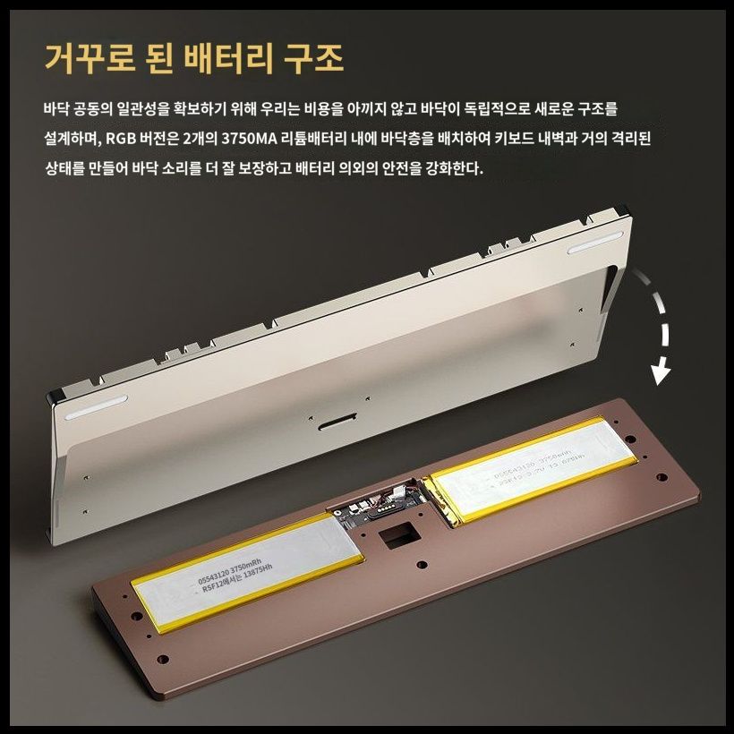 WOB 크러쉬80 리부트 게이밍 키보드 아노다이징 Crush80 reboot Kailh축 Lengyuebai 무광택 HMX 서리옥축 (Non-RGB) - 상세 이미지 3