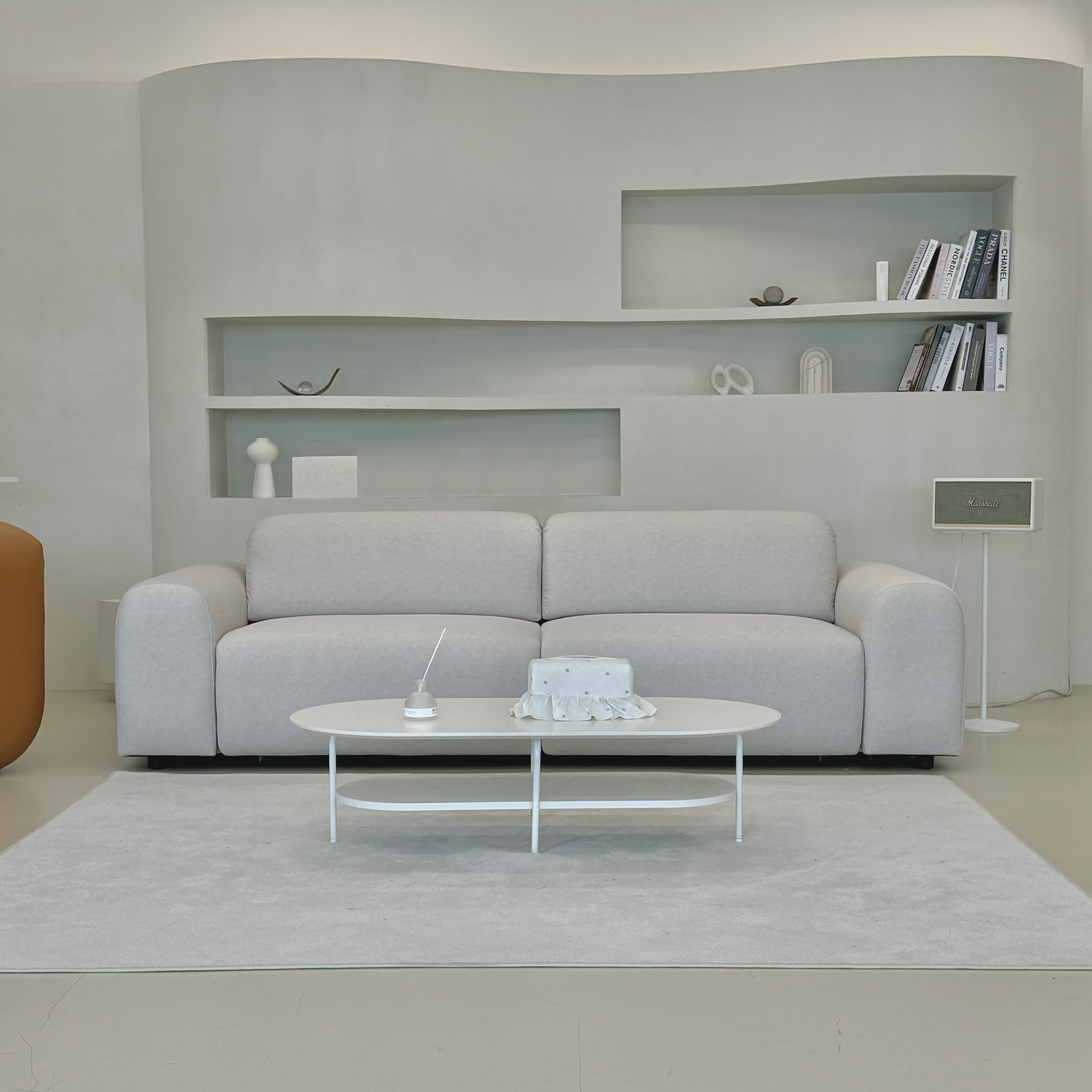 슬립 3.5인용 전동 리클라이너 이지클린 패브릭 슬라이드 모션 기능 베이지 소파 2600