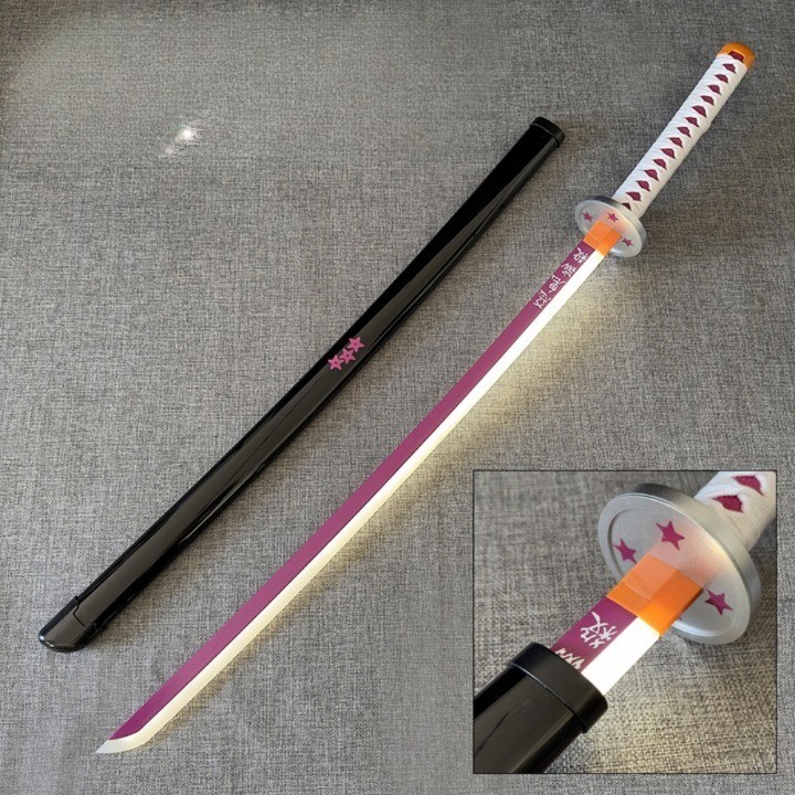 귀멸의칼날 LED 발광 검 일륜도 코스프레 코스튬 진열용 카나오 - 상품 이미지