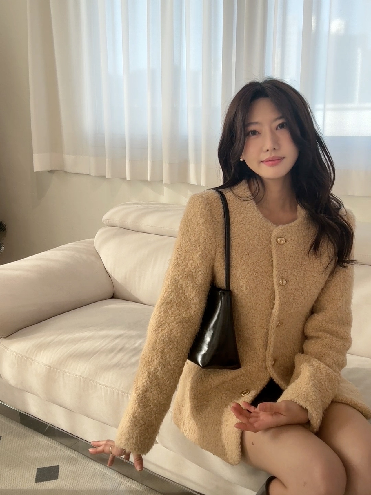 아워해버 트위드 울 라인 자켓
