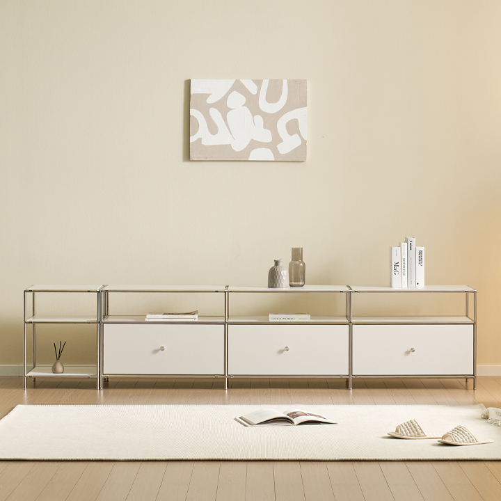 헤이몰리 헤이즈 미드센츄리 모듈 2단 1980 선반장 거실장+2단 400 협탁