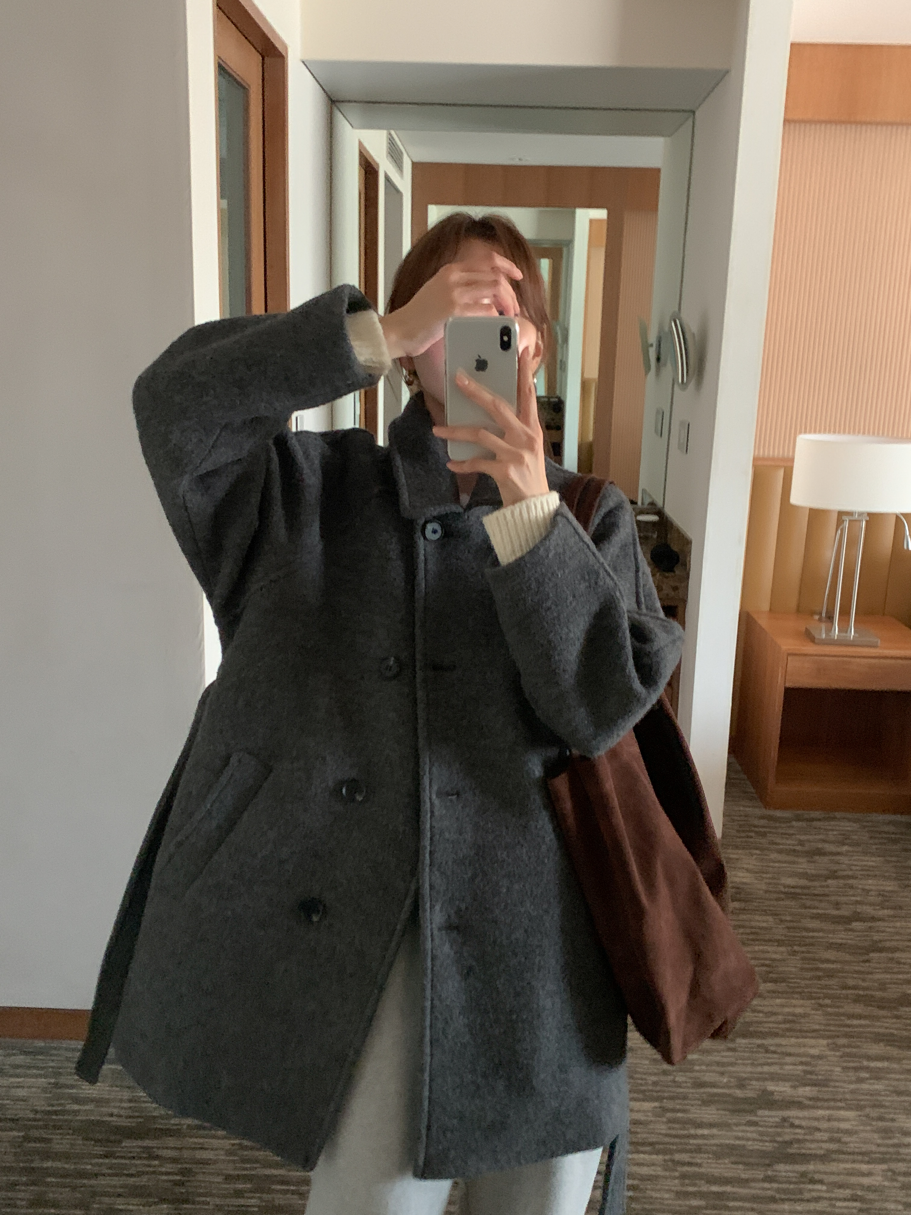 [24 f/w코트] 헤르몬 헤나 하이넥 부클 하프코트 울100 누빔 퀼팅 핸드메이드 640 상세 이미지 31
