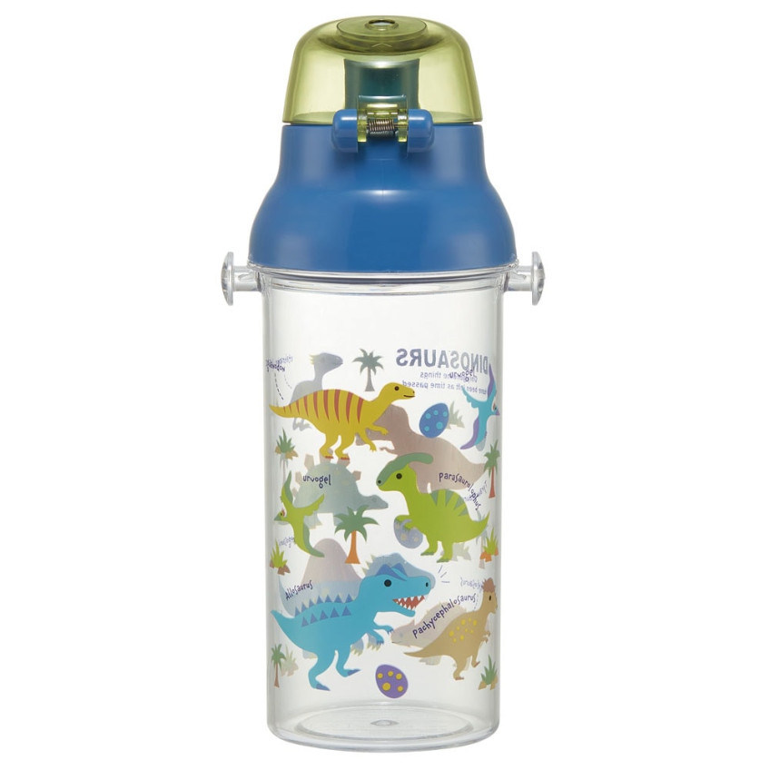 [발주상품 2~4 영업일 후 발송예정] 스케이터 DINOSAURS PICTURE BOOK 캐릭터 원터치 클리어 눈금 보틀 480ml  PSB5TRC - 주방·식기 - 하카타몰