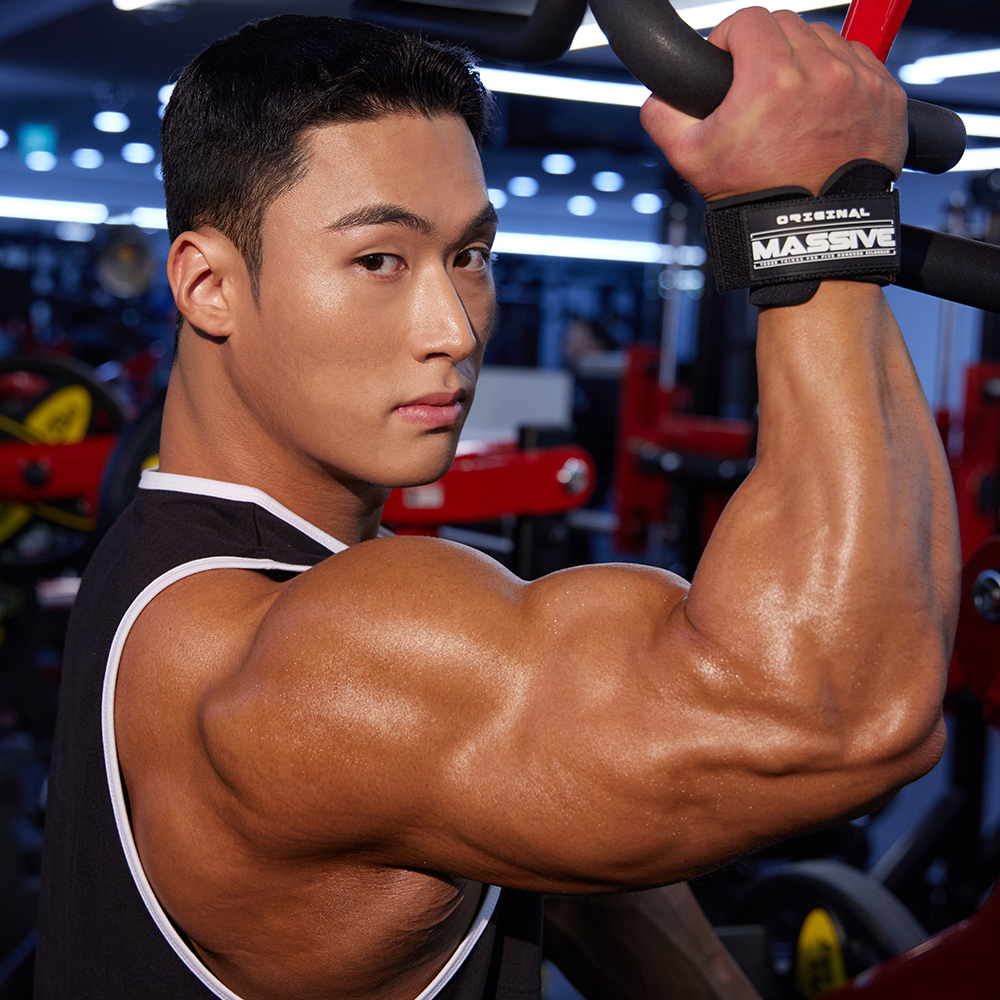 매시브 헬스 스트랩 리프팅 퀵 그립 손목보호대 풀업 턱걸이 데드리프트 - 메인 이미지