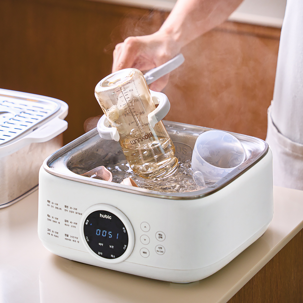 휴빅 스텐 전기 찜기 이유식 계란 고구마 삶는기계 만두 호빵 야채 스팀 찜기 대용량