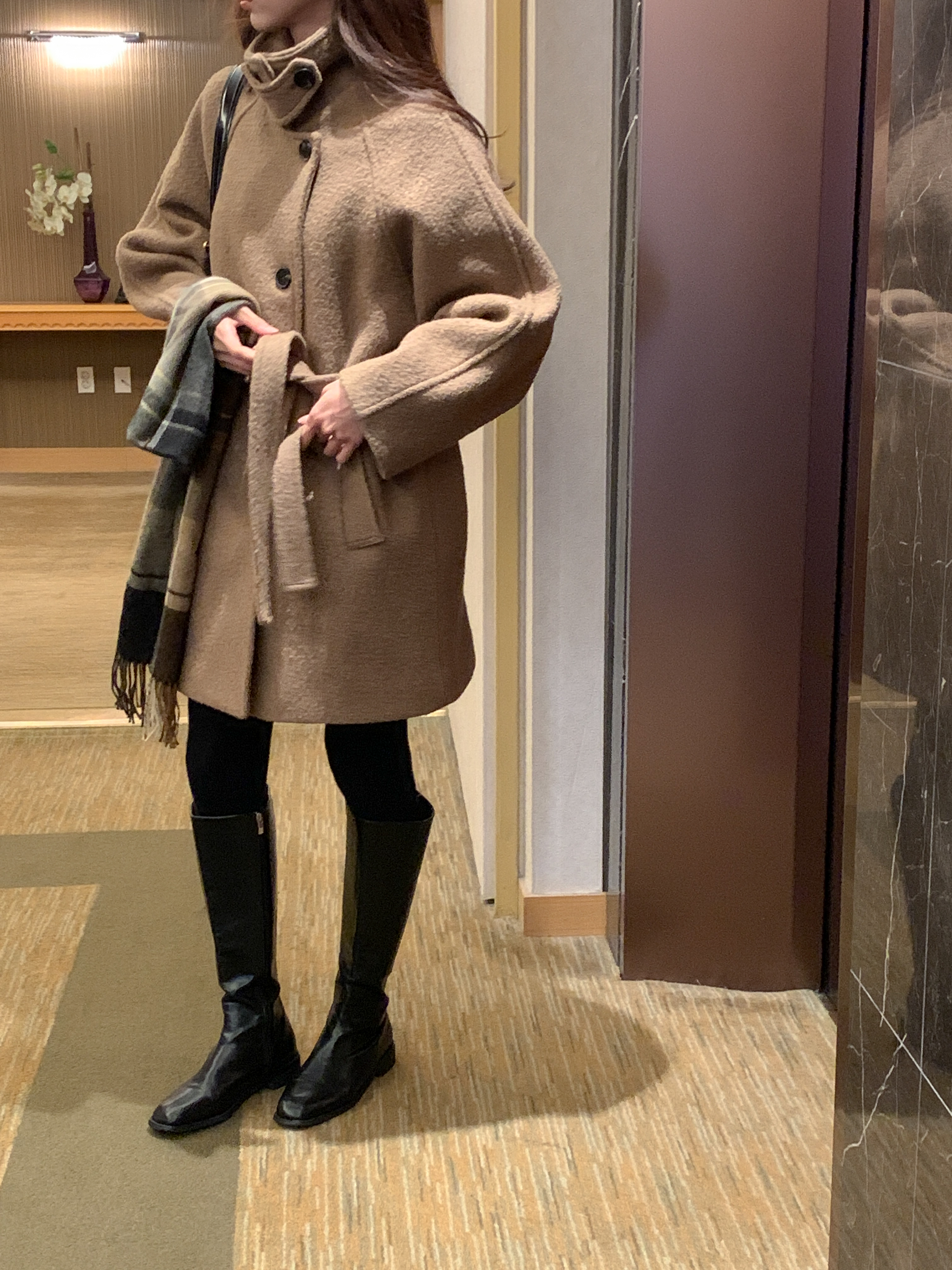 [24 f/w코트] 헤르몬 헤나 하이넥 부클 하프코트 울100 누빔 퀼팅 핸드메이드 640 상세 이미지 126