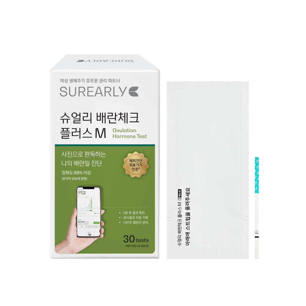 슈얼리 배란체크 플러스 M 30개입 국산 배란테스트기